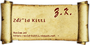 Zöld Kitti névjegykártya